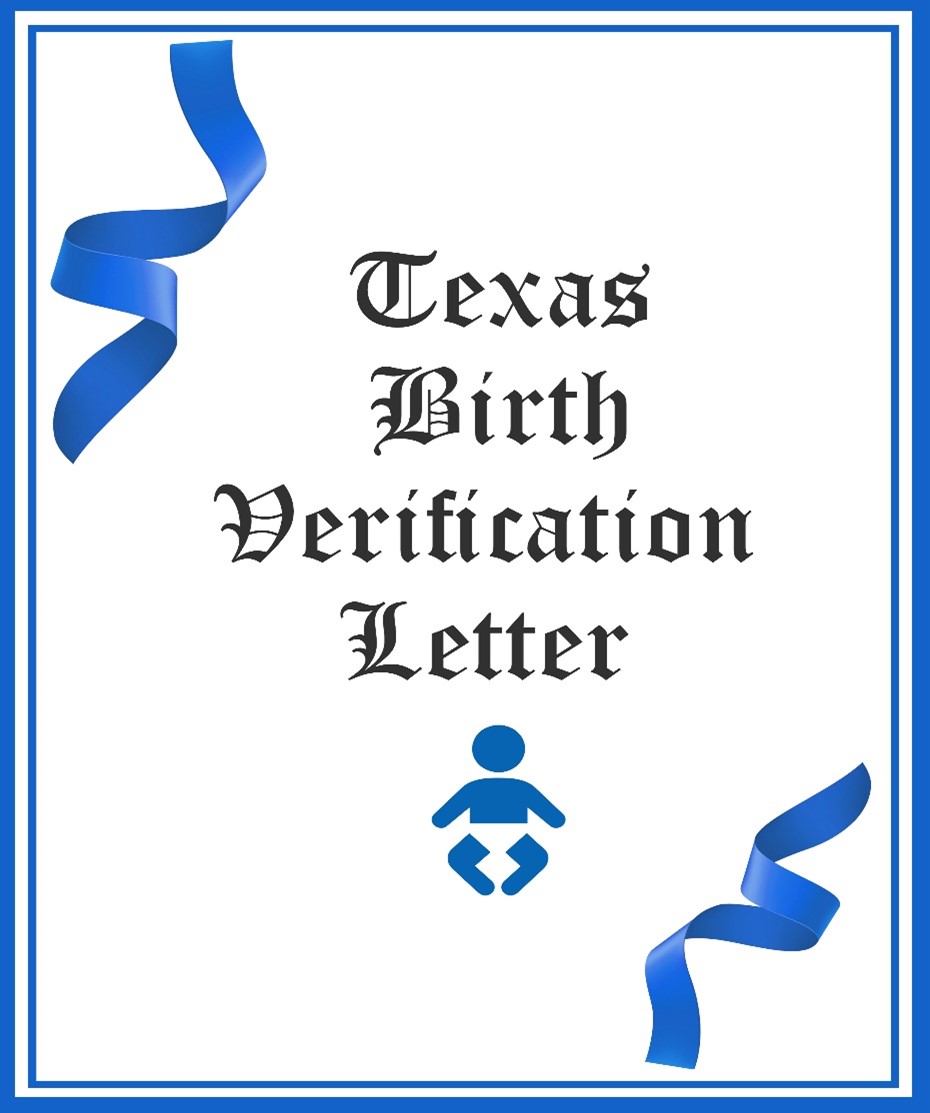 Texas Birth Verification Letter