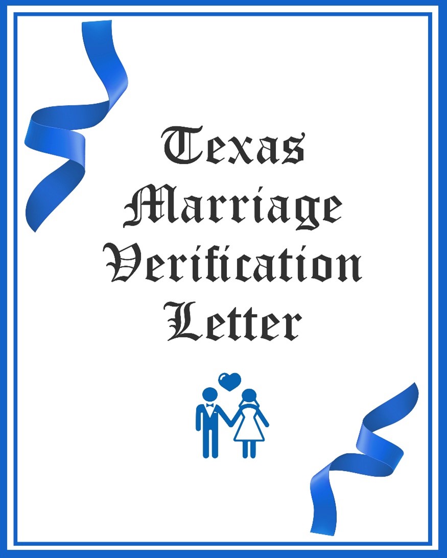 Texas Marriage Verification Letter