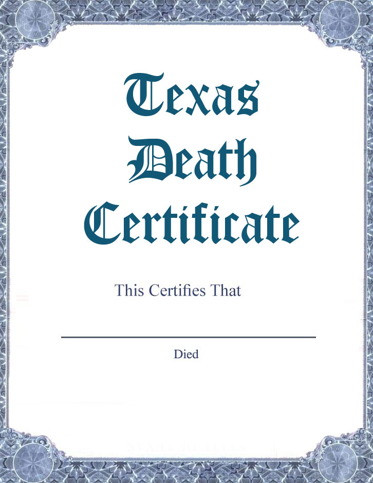 Texas Death Certificate